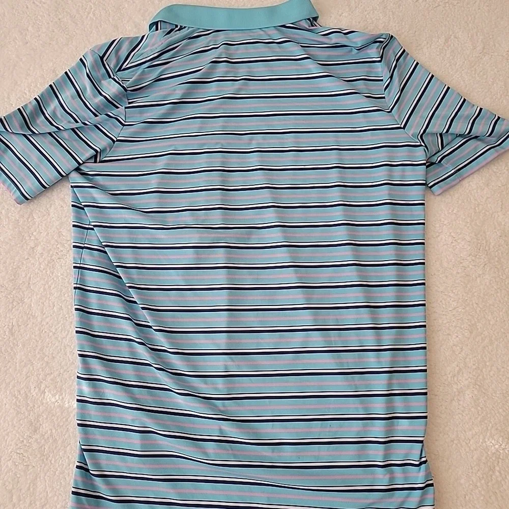 Ralph Lauren‎ RLX Golf Polo Striped Blue And Pink Size XL